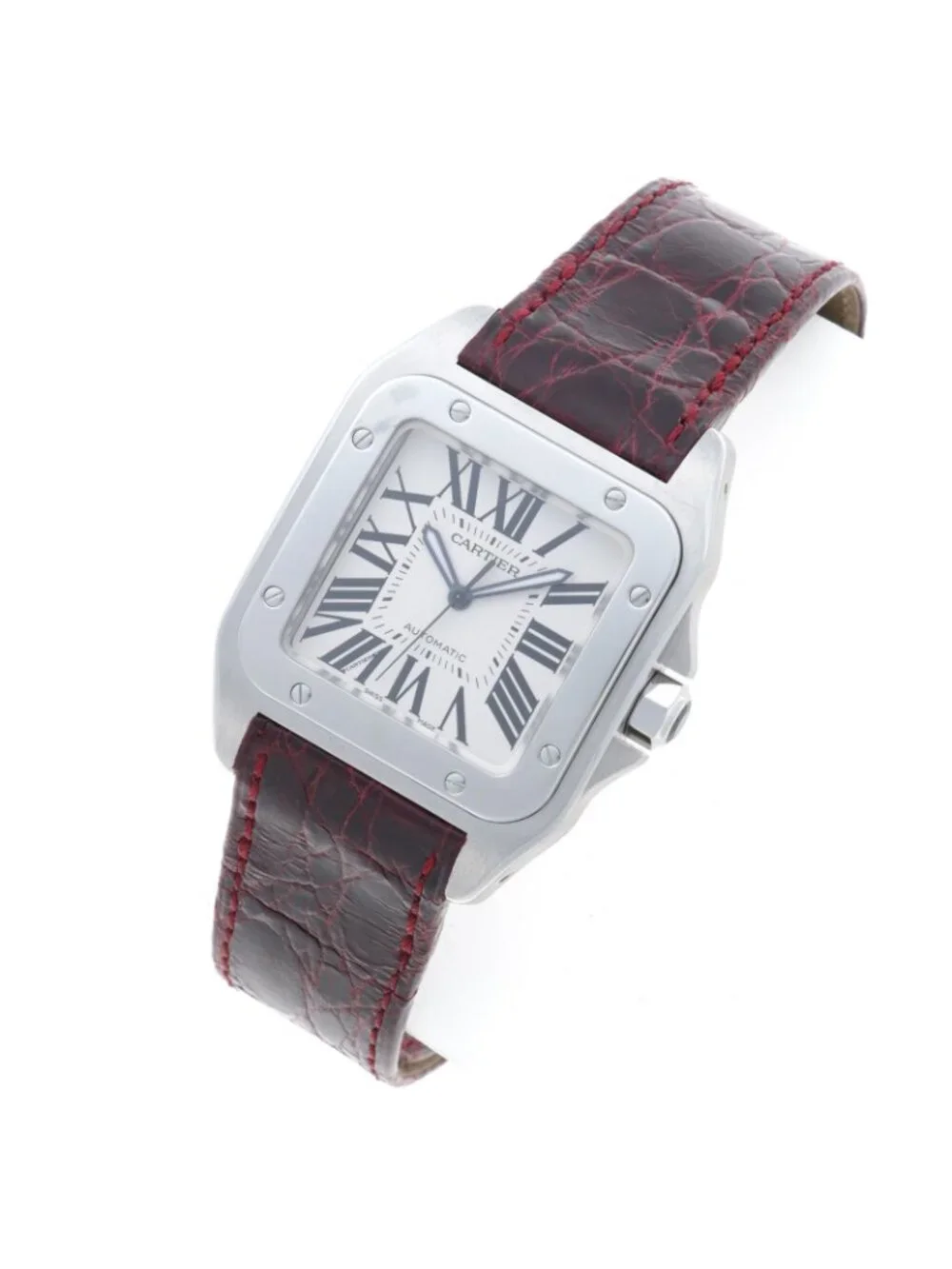 Cartier 100 LM Silver Watch Stainless Steel Automatic